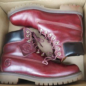 burgundy red timberland boots